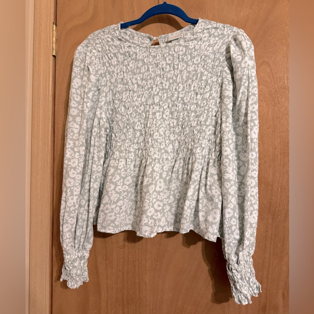NWOT Floral Peplum Top